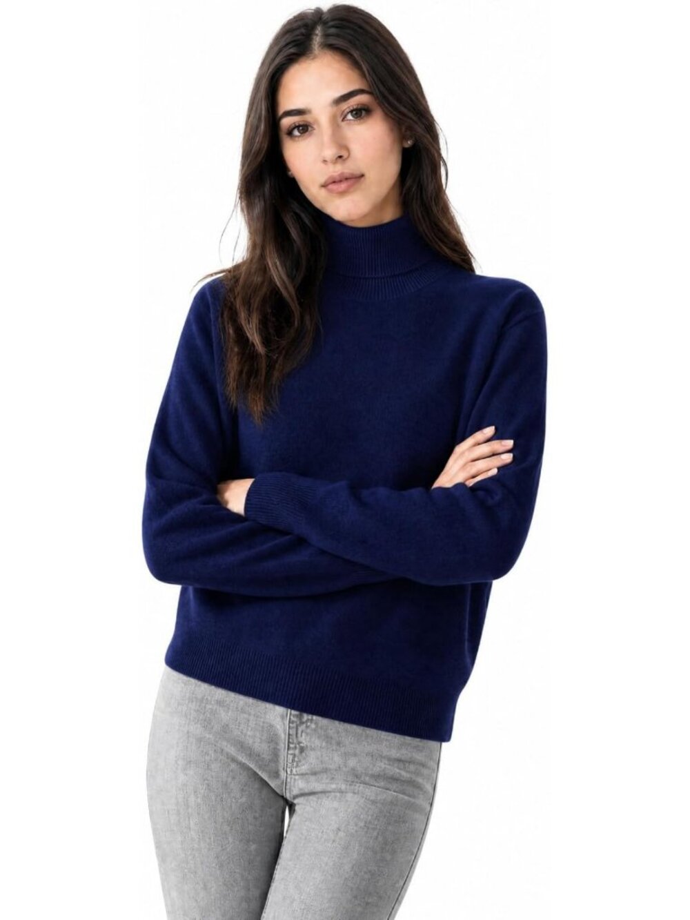 Cozy 100% Pure Cashmere Turtleneck Sweater | Warm Long Sleeve Knit Pullover